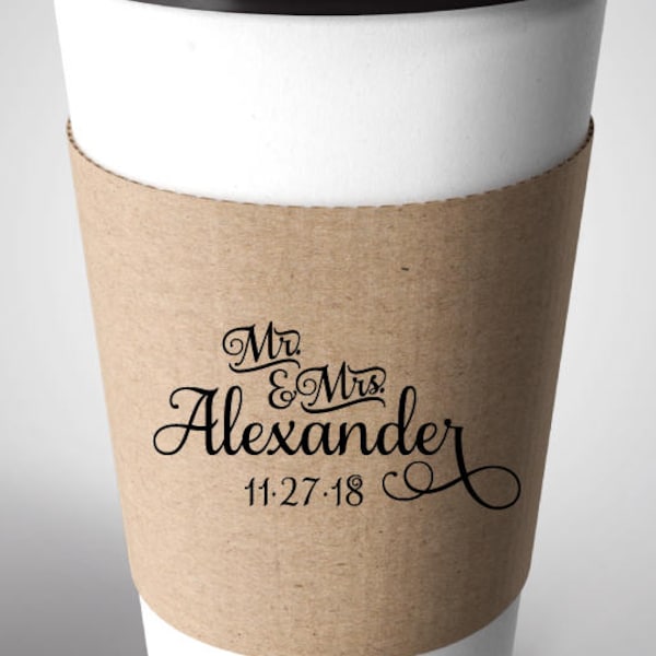 Custom Coffee Sleeves Wedding Etsy