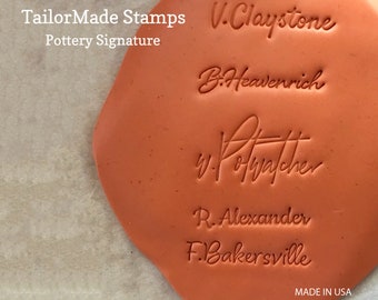 Pottery Signature Stamp, Personalized Clay Stamp, Ceramic Stamp, Custom Pottery Stamp, Pottery Maker's Mark
