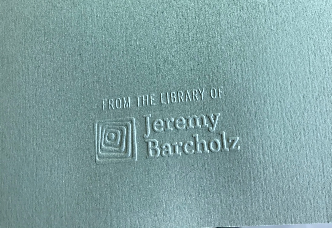 Embossed Graphics Library Personalized Embosser, Custom Library Embosser, Ex Libris Embosser ...