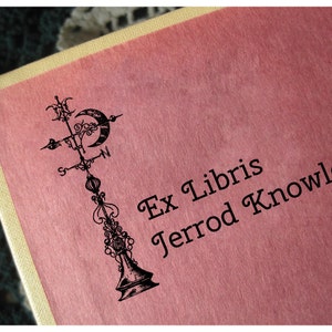 Personalized Book Stamp, Custom Book Stamps, Custom Book Stamp, Bookplate, Ex Libris, Vintage Weather Vane