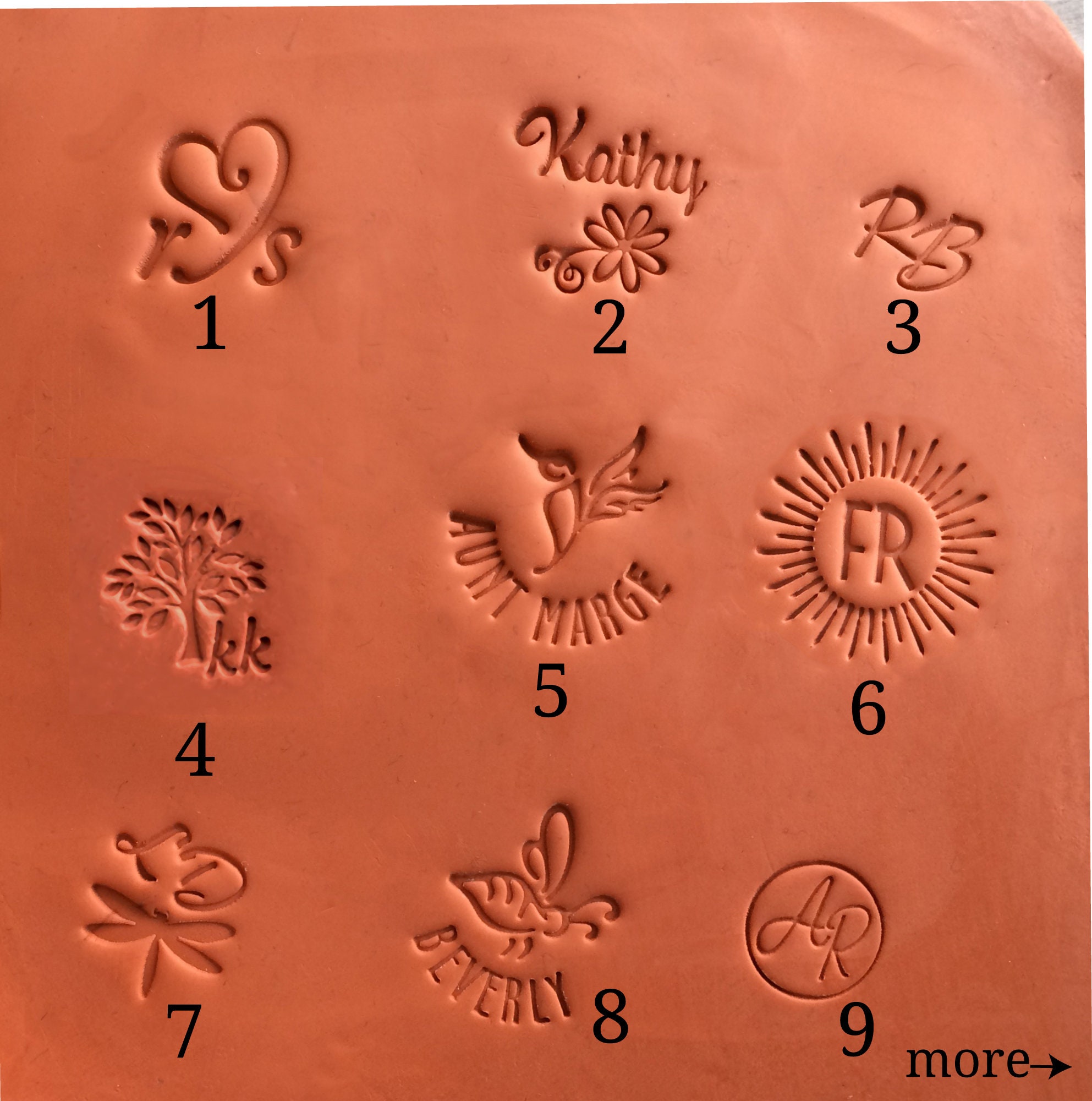 Pottery Signature Stamp Personalized Clay Stamp Ceramic Etsy Australia