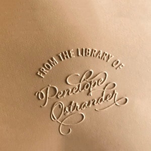 Custom Library Embosser, Personalized Embosser, Embossing Seal, Library, Penelope, Book Embosser, Ex Libris Embosser, Book Stamp, Book Gift image 2