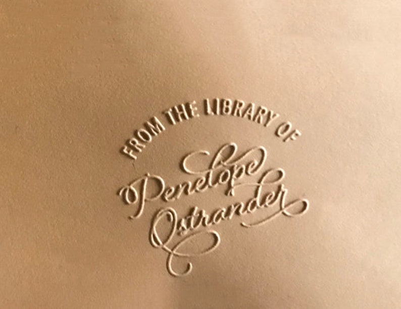 Custom Library Embosser, Personalized Embosser, Embossing Seal, Library, Penelope, Book Embosser, Ex Libris Embosser, Book Stamp, Book Gift image 2