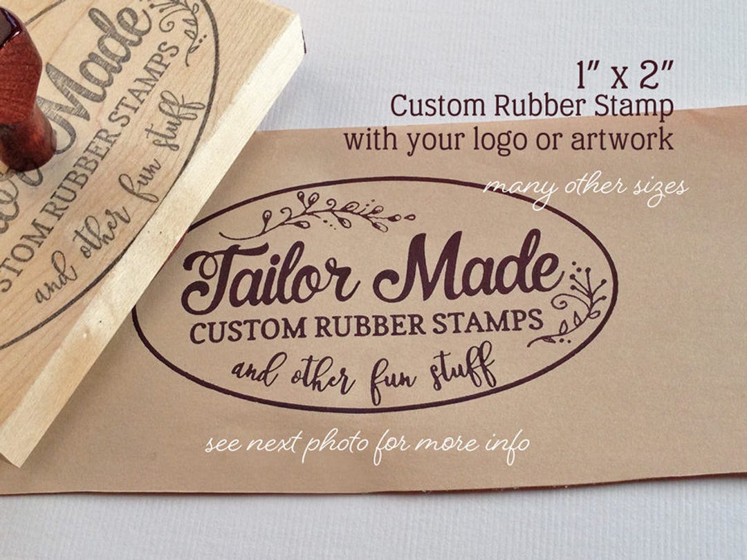 Personalized Business Logo Stamp Customized Paper Bag Stamper Company Name  or Wedding Monogram Stamp Small & Large Business Stamp 