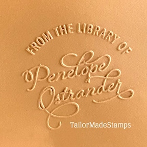 Custom Library Embosser, Personalized Embosser, Embossing Seal, Library, Penelope, Book Embosser, Ex Libris Embosser, Book Stamp, Book Gift