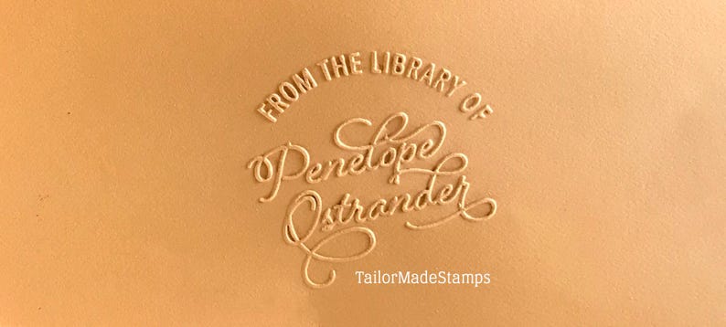 Custom Library Embosser, Personalized Embosser, Embossing Seal, Library, Penelope, Book Embosser, Ex Libris Embosser, Book Stamp, Book Gift