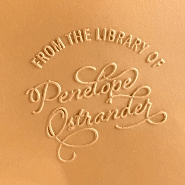 Custom Library Embosser, Personalized Embosser, Embossing Seal, Library, Penelope, Book Embosser, Ex Libris Embosser, Book Stamp, Book Gift