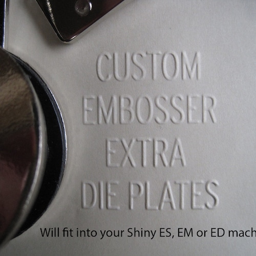 Custom Embosser Extra Plate Set Personalized Embosser Extra Etsy