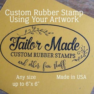 Custom Rubber Stamp, Logo Stamp, Packaging Rubber Stamp,  Wood Mounted Rubber Stamp
