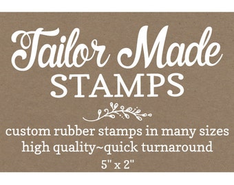 Shopping Bag Rubber Stamp, Custom Rubber Stamp, Logo Stamp, Packaging Rubber Stamp, 5" x 2" Wood Mounted