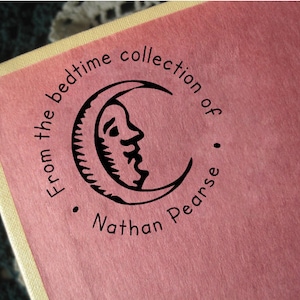 Child&#39;s Bookplate, Personalized Book Stamp, Custom Book Stamp, Ex Libris Stamp, Bedtime