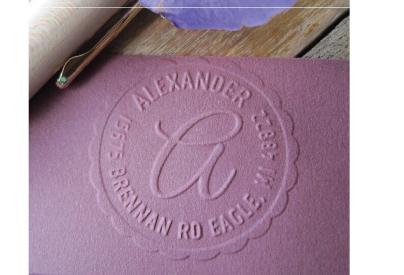 Custom Address Embosser Personalized Embosser Envelope Etsy