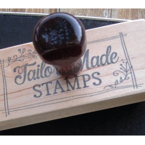 Artwork Stamp, Custom Rubber Stamp, Your Idea as a Rubber Stamp, 2 x 3 Wood Mounted image 2