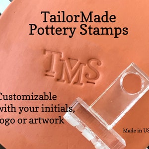 Custom Pottery Stamp, Pottery Signature Stamp, Personalized Clay Stamp, Ceramic Stamp, Polymer Stamp