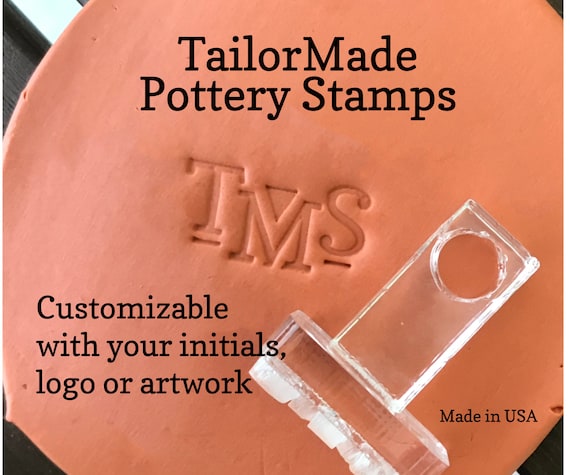 Custom Pottery Stamp, Pottery Signature Stamp, Personalized Clay Stamp, Ceramic Stamp, Polymer Stamp