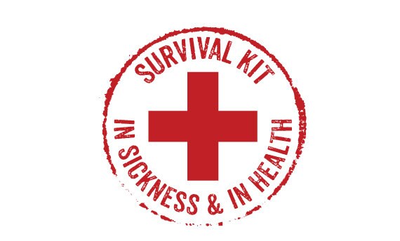 Survival Kit Rubber Stamp In Sickness and in Health Wedding | Etsy