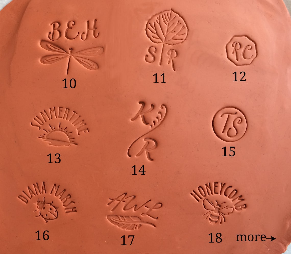 Pottery Signature Stamp Personalized Clay Stamp Ceramic Etsy