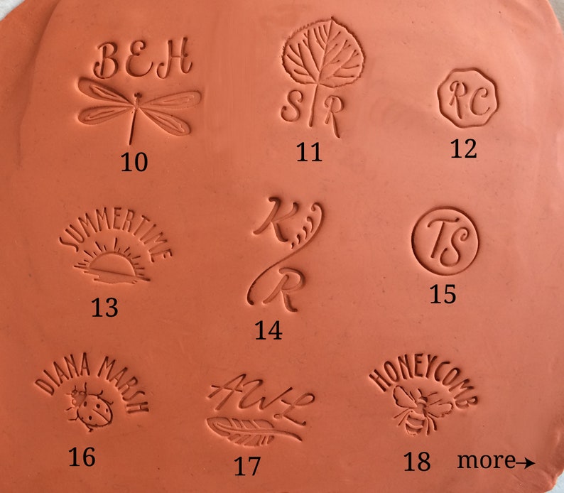Pottery Signature Stamp Personalized Clay Stamp Ceramic Etsy Australia