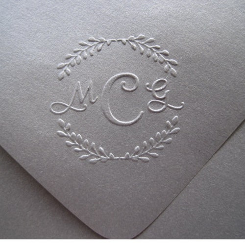 Custom Monogram Embosser Personalized Embosser Wedding Etsy