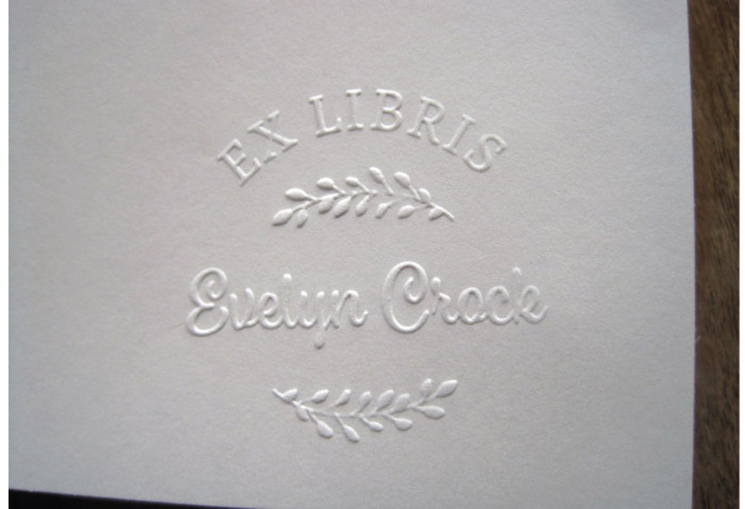 Ex Libris Embosser, Custom Library Embosser, Personalized Embosser