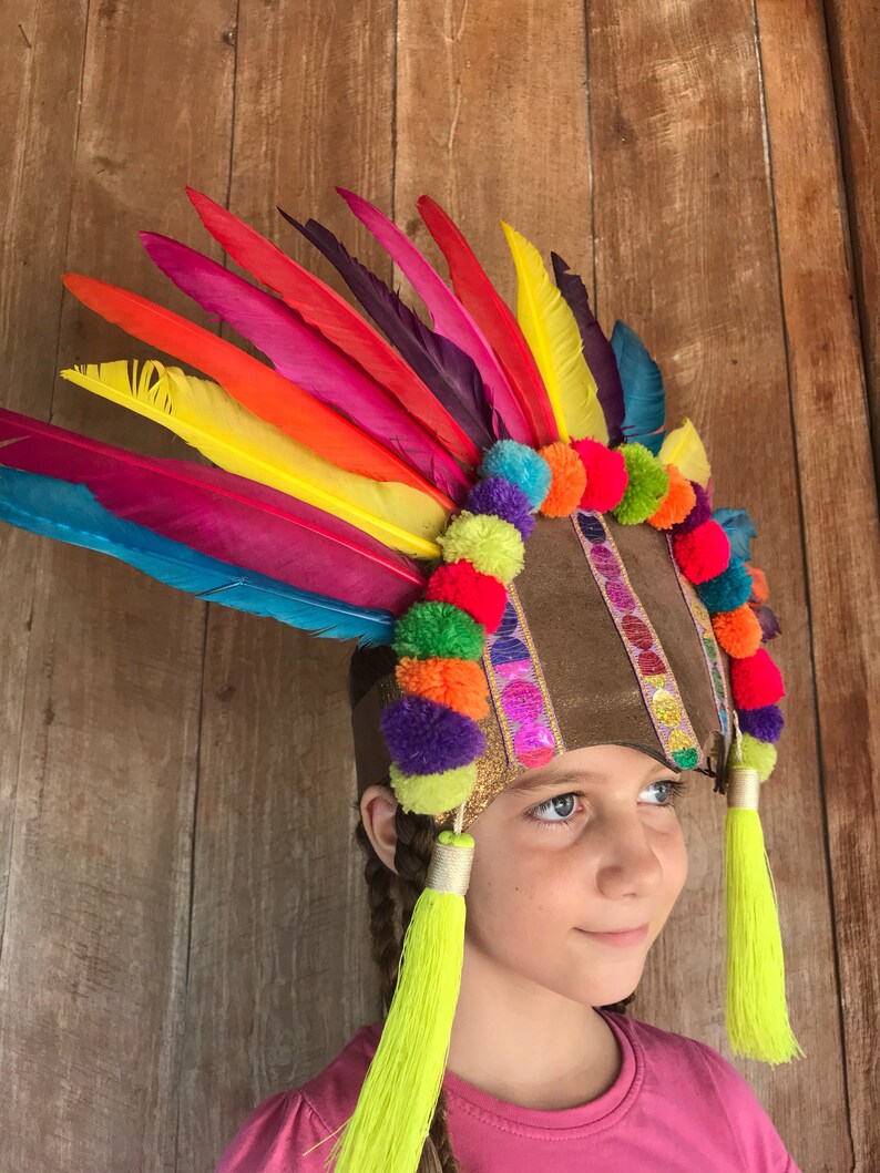 Carnival Feather Headpiece Kids Costume Accessories Fun Etsy