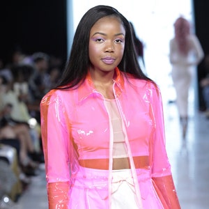 Pink festival raincoat top