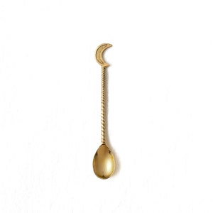 Moon Spoon – Handcrafted Brass Spoon for Ritual, Tea, Coffee, or Decor
