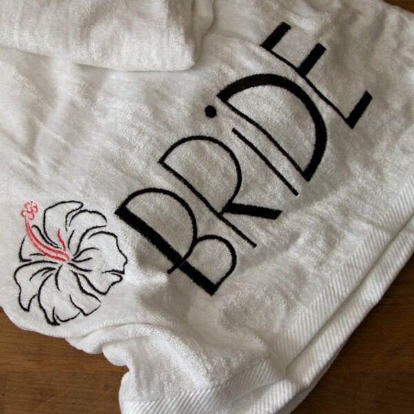 Honeymoon Delight Silky Velour Beach Towel Set - The Perfect Wedding or Shower Gift