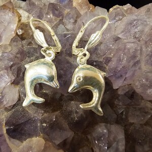 Sterling Silver Dolphin Earrings