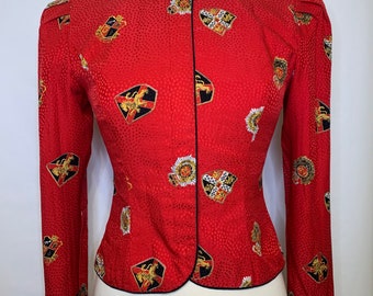 VTG 80s - Royal Crest Silky Red Jacket