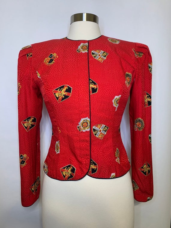 VTG 80s - Royal Crest Silky Red Jacket