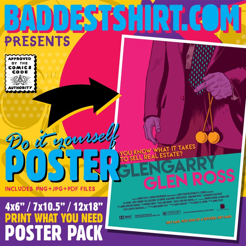 Glengarry Glen Ross Brass Balls Poster by Baddest Shirt Co // Etsy