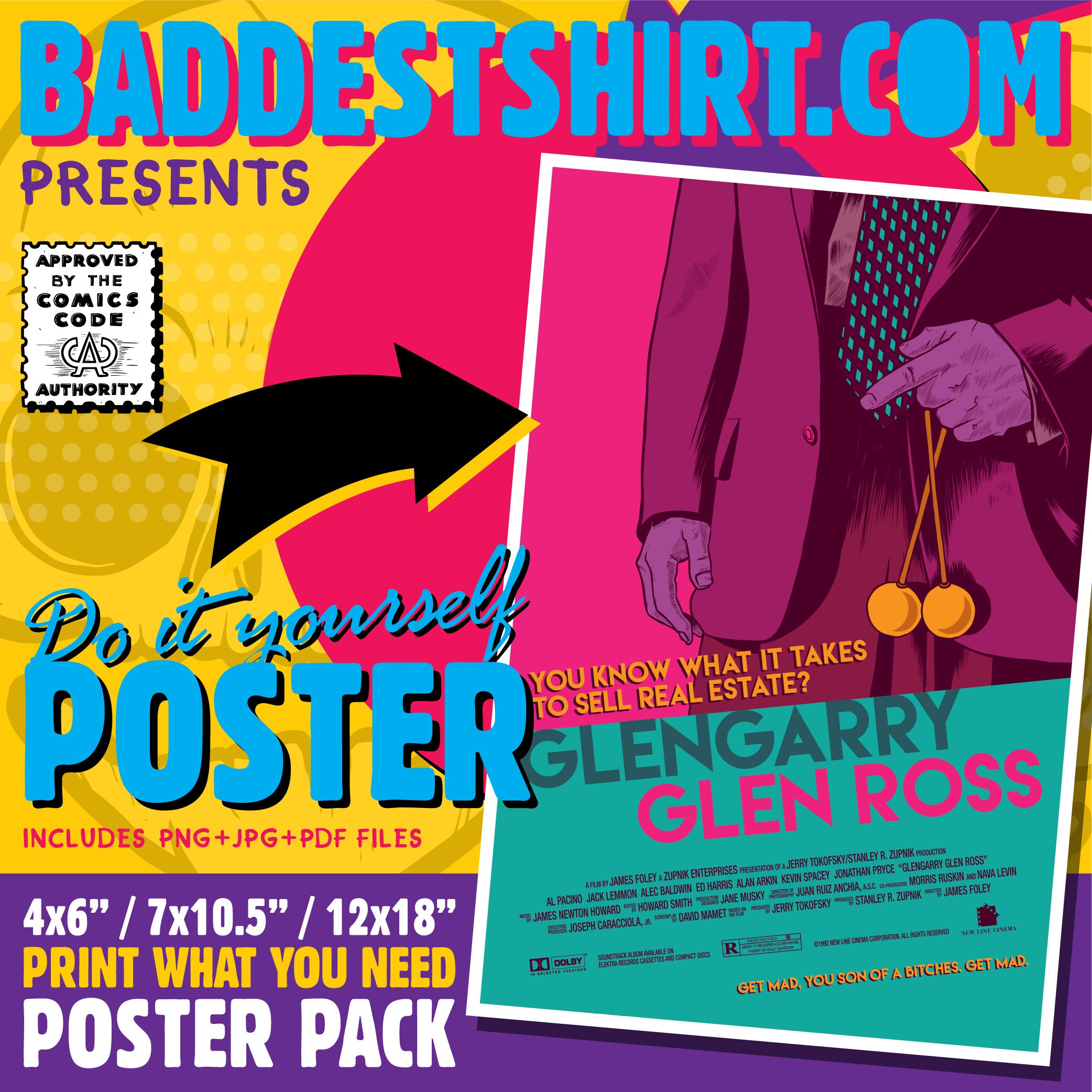 Glengarry Glen Ross Brass Balls Poster by Baddest Shirt Co // Etsy