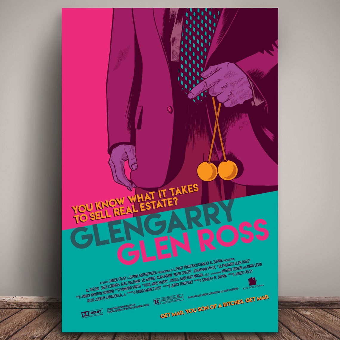 Glengarry Glen Ross Brass Balls Poster by Baddest Shirt Co // Etsy