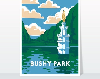 Póster de viaje de Bushy Park