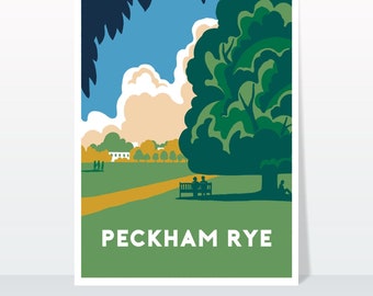 Póster de viaje de Peckham Rye (impresión artística)