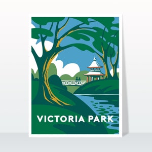 Victoria Park London Travel Poster Art Print