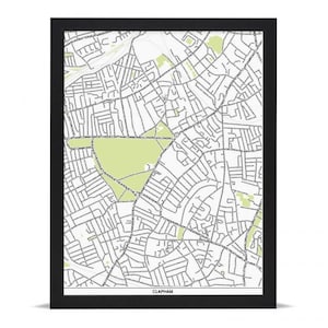 Clapham Typ Map - Giclée Kunstdruck