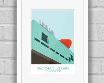 Peckham Library (Landmark), London - Giclée Art Print / Poster