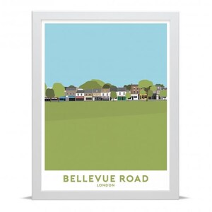 Bellevue Road, London - Travel Poster Art Print