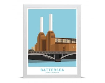 Battersea Power Station - Travel Poster Art Print