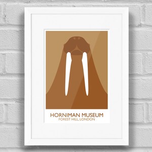 Horniman Museum Walrus (Landmark), London - Giclée Art Print / Poster