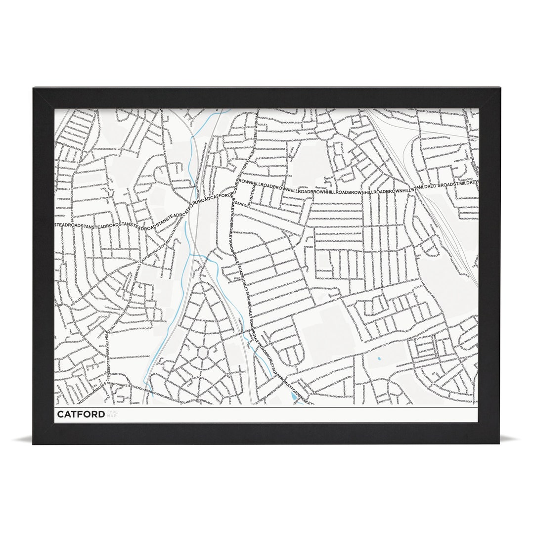 Catford Type Map - Giclée Art Print - Etsy