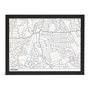 Catford Typ Karte - Giclée Kunstdruck
