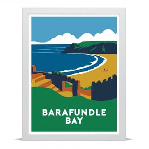 Barafundle Bay Travel Poster Art Print