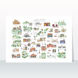 Une promenade autour de Forest Hill - Impression giclée de carte