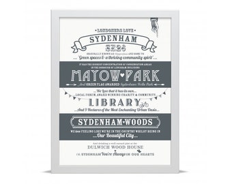 Sydenham Location Facts - Art Print