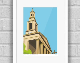 St Luke's Church, West Norwood, London - Limited Edition Giclée Art Print / Poster