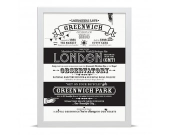 グリニッジの所在地情報 - アートプリント