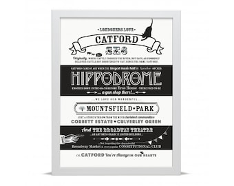 Catford Location Facts - Art Print